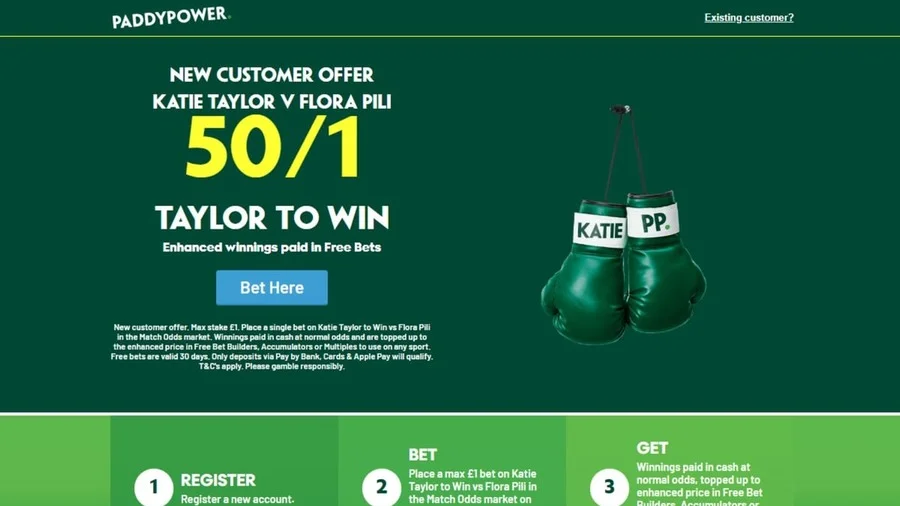 Katie Taylor in boxing ring