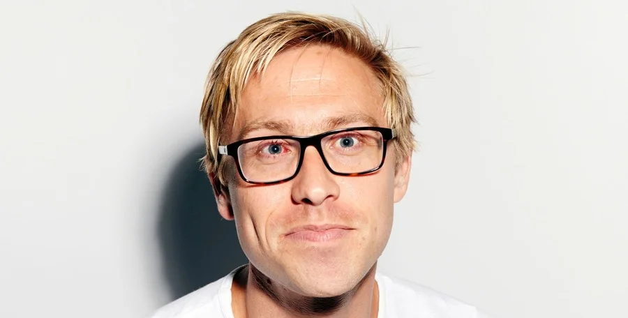 Comedian Russell Howard on stage