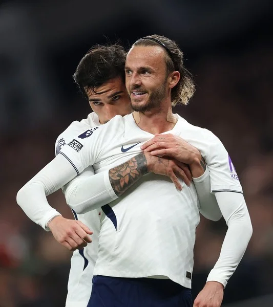 James Maddison celebrates goal